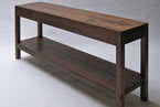60 inch Split parsons console table (oiled Black walnut, maple)
